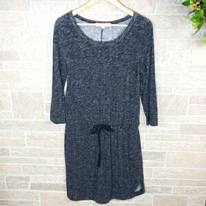 ANN TAYLOR LOFT Casual Cotton Dress Gray Size S